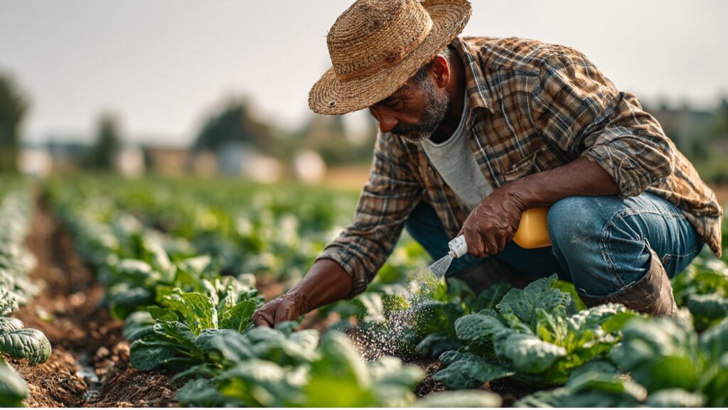 applying all-natural SumaGrow bio-fertilizer to your crops.